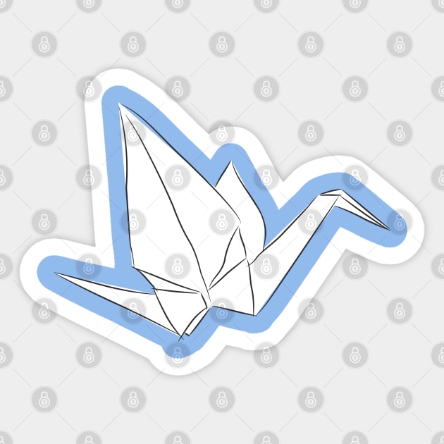 Paper Crane Sticker by EkaterinaP